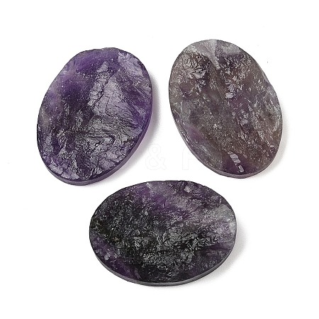 Natural Amethyst Cabochons G-K338-38C-01-1