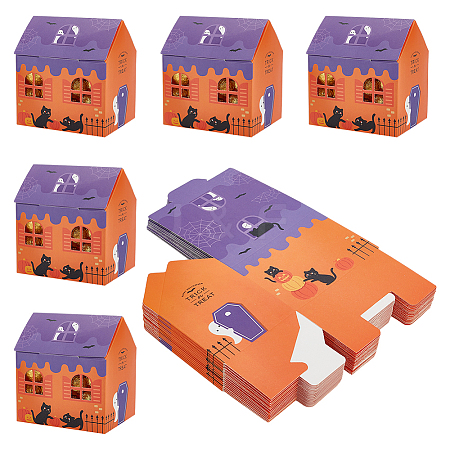 Halloween Theme Paper Boxes CON-WH0088-96-1