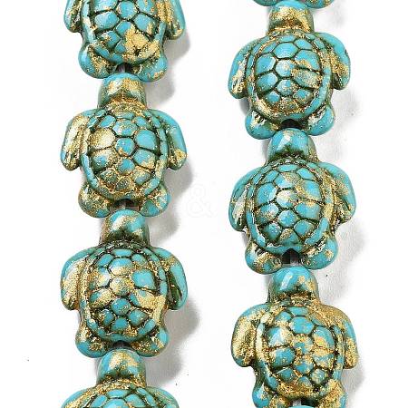 Synthetic Turquoise Dyed Beads Strands G-P507-05R-1