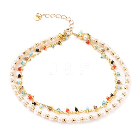 Multi-Strand Anklets AJEW-AN00329-01-1