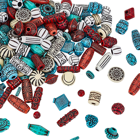 170Pcs Opaque Acrylic Beads MACR-PH0001-83-1