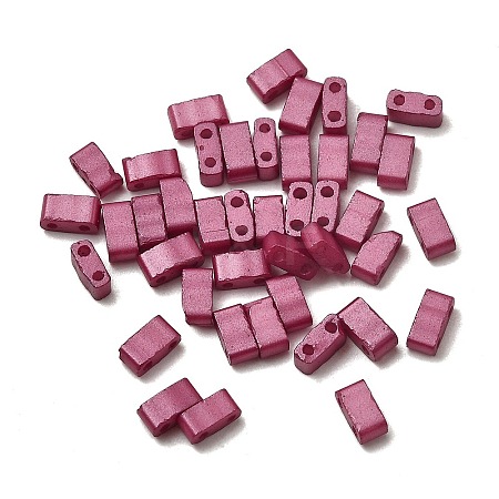 2-Hole Baking Paint Glass Seed Beads SEED-S023-17B-40-1