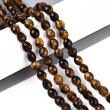 Natural Tiger Eye Beads Strands G-T142-78-1