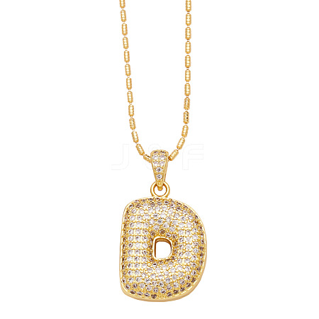 Brass Micro Pave Cubic Zirconia Pendant Necklaces PW-WG99827-04-1