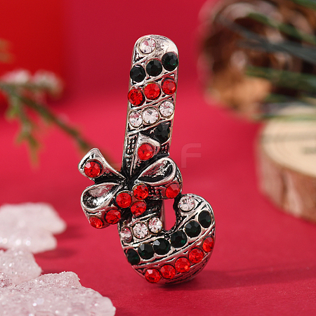 Christmas Theme Zinc Alloy Rhinestone Brooches for Backpack Clothes LK8386-27-1