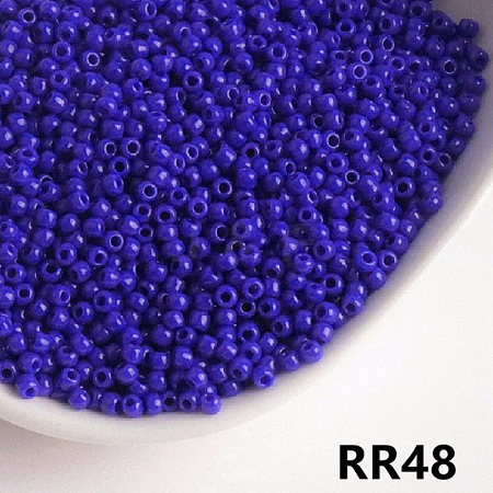 Opaque 8/0 Glass Seed Beads SEED-I013-3mm-RR48-1
