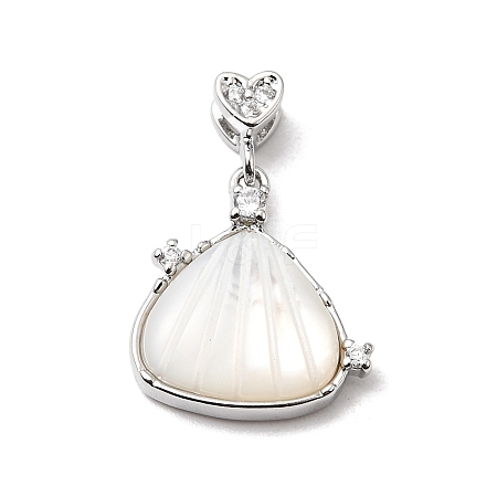 Natural Shell Carved Pendants KK-N290-06P-1