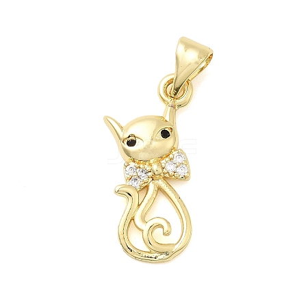 Brass Micro Pave Cubic Zirconia Pendants KK-C137-07C-G-1