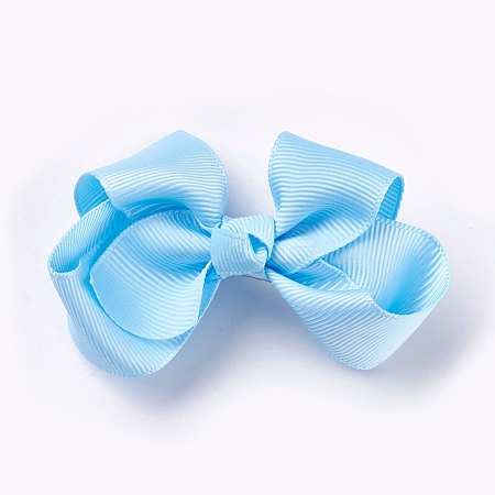 Grosgrain Bowknot Alligator Hair Clips PHAR-WH0002-A15-1