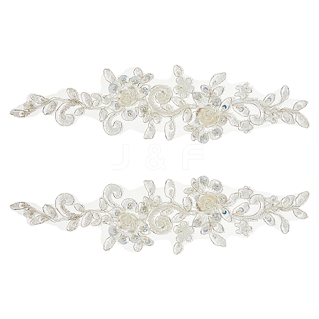 Polyester Flower DIY-WH0622-015-1