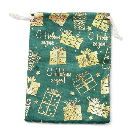 Gold Stamping Christmas Velvet Storage Bags ABAG-Q053-01B-03E-1