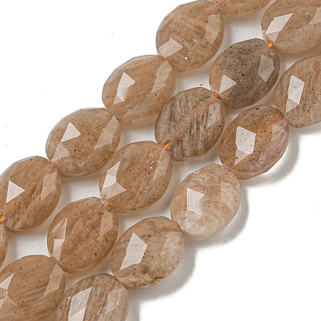 Natural Peach Moonstone Beads Strands G-P544-D02-01-1