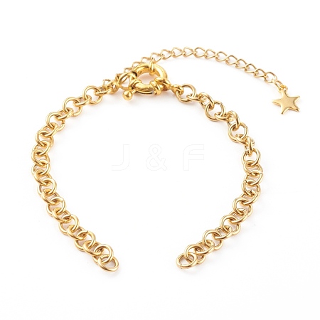 304 Stainless Steel Rolo Chain Bracelet Makings AJEW-JB00939-1