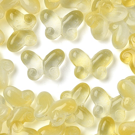 50Pcs Transparent Spray Painted Glass Beads GLAA-YW0004-97C-1