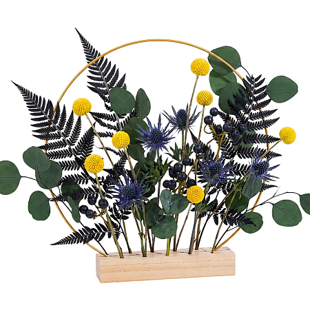 1Pc Wood Dried Flower Holder ODIS-BC0001-31G-1