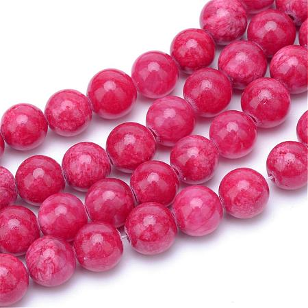 Natural Dyed Persian Jade Gemstone Bead Strands G-R271-6mm-XP08-1