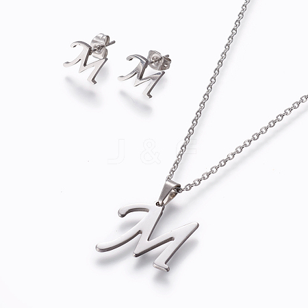304 Stainless Steel Jewelry Sets SJEW-L141-052M-1