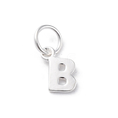 925 Sterling Silver Letter Charms STER-C012-01S-B-1