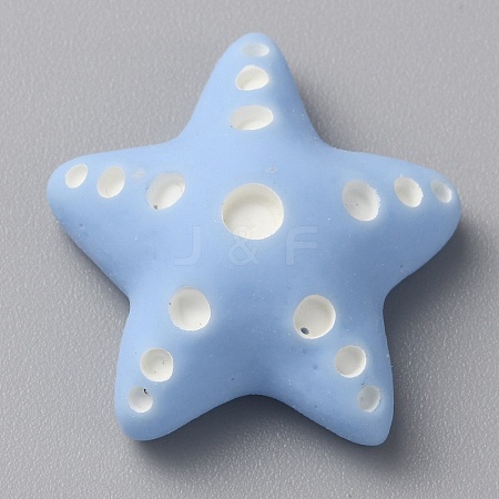 Ocean Theme Opaque Resin Cabochons CRES-WH0013-23A-1