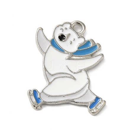 Winter Theme Alloy Enamel Pendants ENAM-M002-04B-P-1