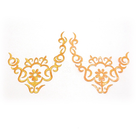 Flower Computerized Embroidery Cloth Iron on/Sew on Patches LS-DIY-WH0096-59-1