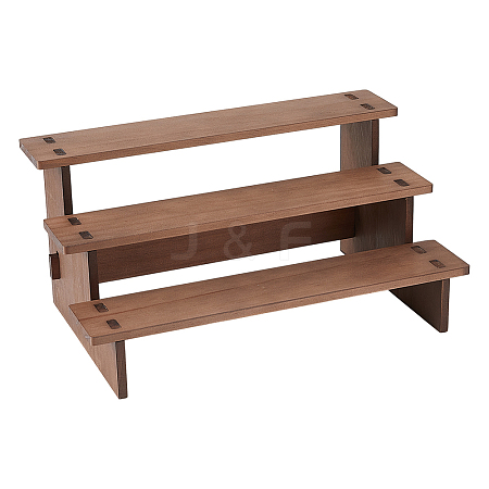 3-Tier Wooden Jewelry Organizer Display Risers ODIS-WH0058-19B-1