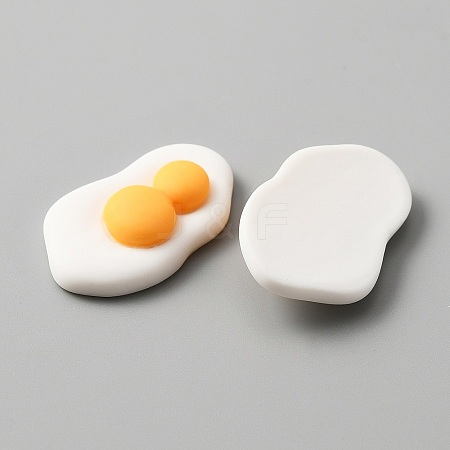 Egg Theme Opaque Resin Cabochons CRES-WH0010-035F-1