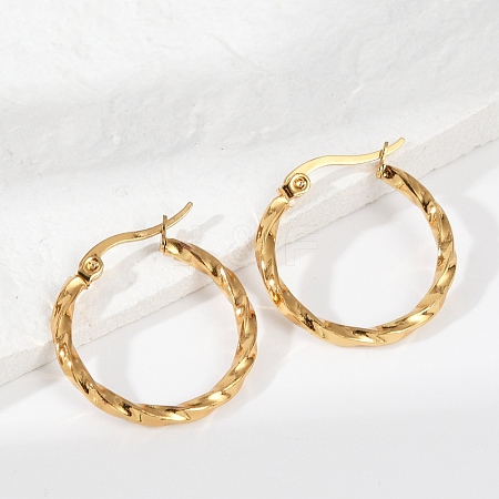 201 Stainless Steel Hoop Earrings EJEW-I245-07B-1