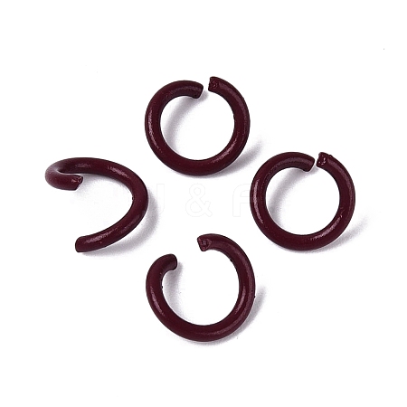 Spray Painted Iron Open Jump Rings IFIN-T017-04B-03-1