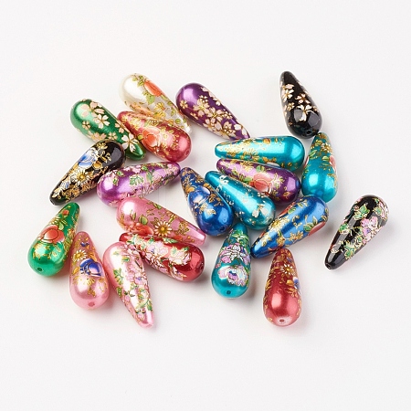 Mixed Printed Resin Beads RESI-F012-M-1