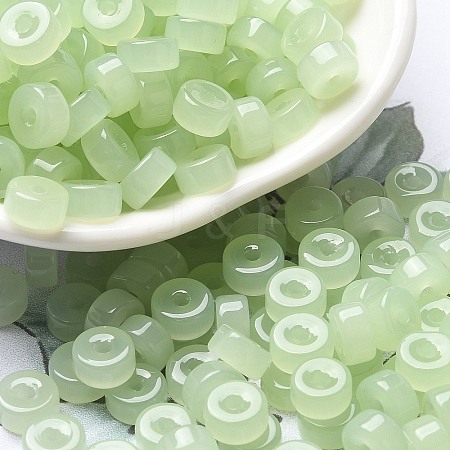 Imitation Jade Glass Seed Beads SEED-E001-J3x6mm-02-1