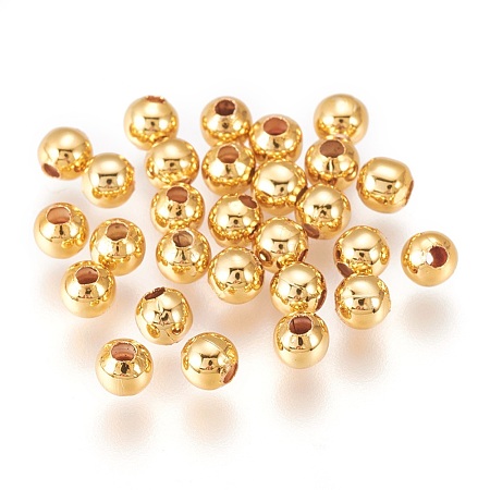 Brass Beads KK-E759-3mm-08G-1