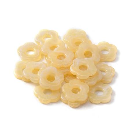 Acrylic Beads MACR-WH0007-26O-1