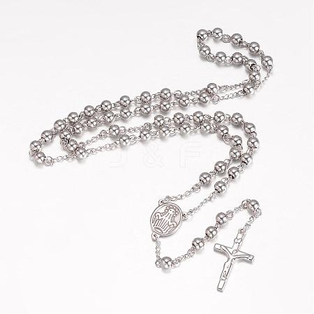 201 Stainless Steel Necklaces NJEW-K063-03P-1