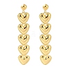 304 Stainless Steel Dangle Stud Earrings EJEW-P289-05G-2