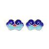 Chinese Style Alloy Enamel Beads ENAM-P160-17A-S-4