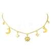 Moon & Star & Sun Brass Pendant Necklaces NJEW-TA00164-1