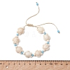 Adjustable Synthetic Turquoise Sea Turtle Beads Braided Bead Bracelets for Women BJEW-JB13584-2