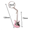 Zinc Alloy Enamel Guitar Pendant Keychain PW-WG51010-03-1