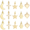 20Pcs 5 Styles Brass Pendants KK-BBC0025-51-7