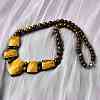 Natural Tiger Eye Faceted Bib Graduated Beaded Necklaces for Women NJEW-B128-01H-3