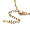 201 Stainless Steel Cable Chain Rectangle with Letter Pendant Necklaces NJEW-M070-01G-Y-3