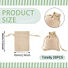 20Pcs Rectangle Polyester Imitation Burlap Packing Pouches Drawstring Bags ABAG-TA0001-96A-4