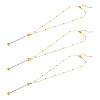 4Pcs Brass Round Ball Cable Chain Necklace Making NJEW-TAC0019-2