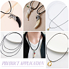 6Pcs 3 Styles Black Waxed Cord Necklace Making AJEW-UN0002-31-5