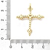 Brass Micro Pave Clear Cubic Zirconia Pendants KK-L228-01G-04-3