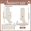Desktop Wooden Anklet Organizer Display Stands ODIS-WH0086-190-3