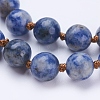 Natural Blue Spot Jasper Beaded Necklaces NJEW-P202-36-A35-2