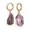 Copper Wire Wrapped Natural Gemstone Dangle Earrings for Women EJEW-JE04625-2