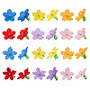 48Pcs 12 Styles Frosted Acrylic Pendants PALLOY-TA0002-52-1